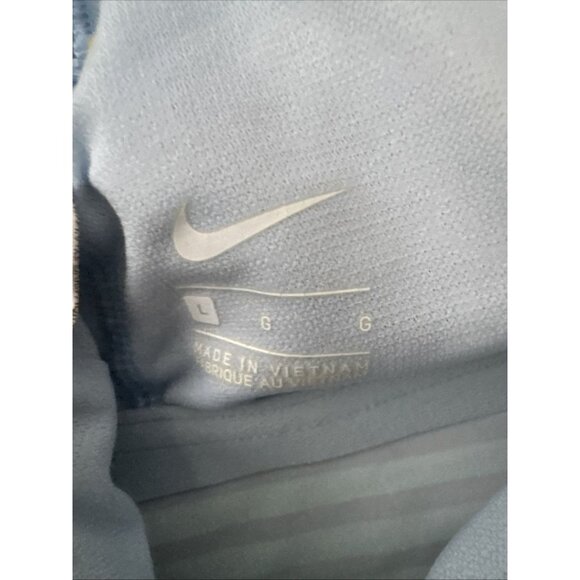 Nike Swimsuit Women’s 2pc Tankini Navy Blue Teal Striped Size L - Picture 4 of 4